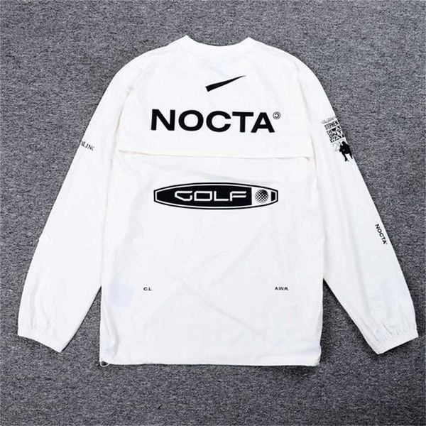 

2023 men's hoodies us version nocta golf co branded draw breathable quick drying leisure sports t-shirt long sleeve round neck summer d, Black