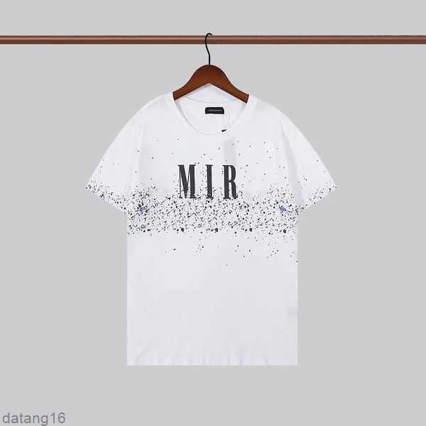 

limited edition amirs designer t shirt of 2023 rabbit year new couples tees street wear summer fashion splash-ink letter print design couple, White;black