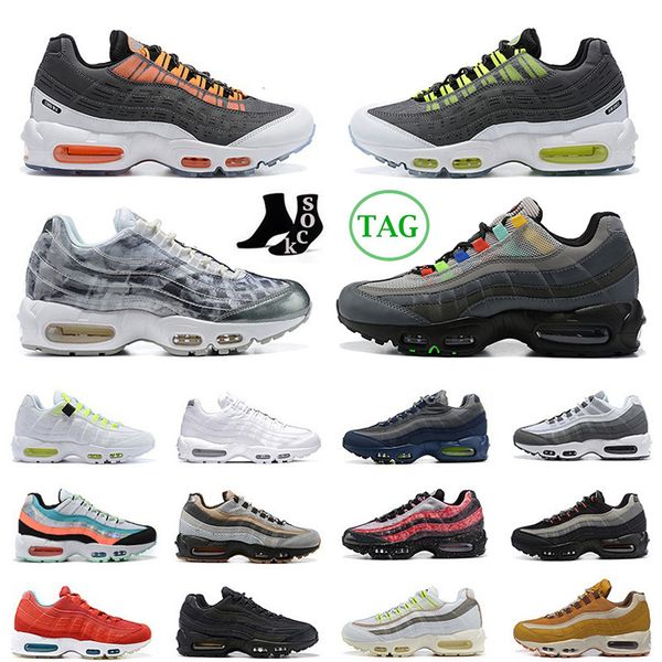 

og running shoes men women triple black white crystal blue denham neon solar red smoke grey matte olive running club mens trainers outdoor s