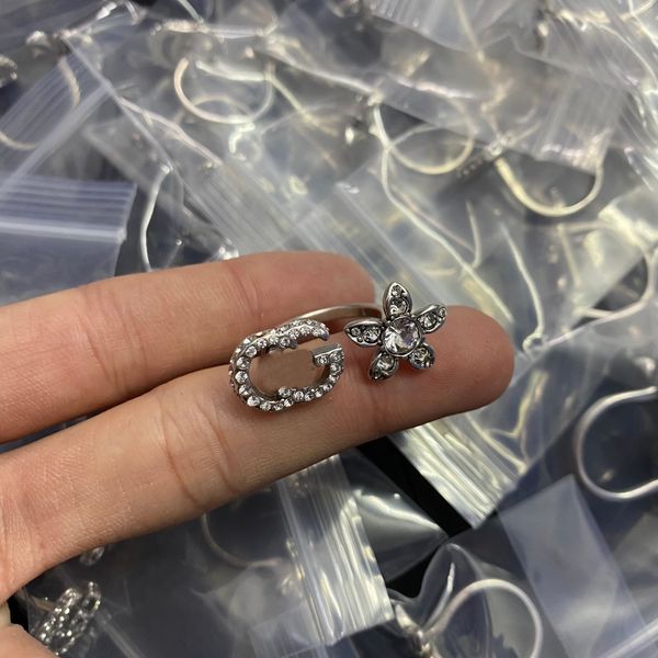 

designer branded jewelry rings womens gold silver plated copper finger adjustable ring women love charms wedding supplies luxury accessories