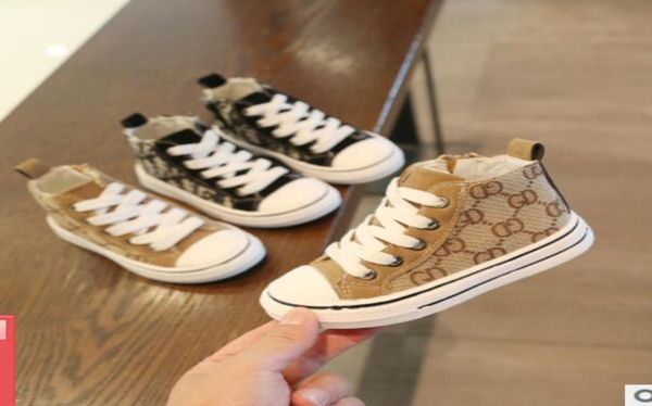 

children039s canvas shoes 2020 autumn new fashion children039s shoes children039s highshoes boys and girls allmat2928610, Black;red