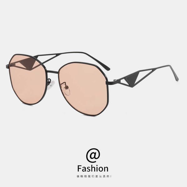 

2023 new sunglasses women's net red metal sunglasses p concave shape sun visor sunglasses, White;black