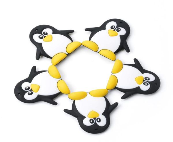 

silicone penguin teether cartoon animal baby teether food grade silicone baby teething toy diy nursing necklace gift accessories2462277