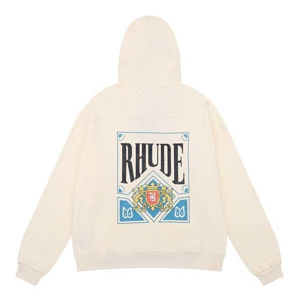 

rhude men's designer hoodie - stylish sweatshirt with long sleeves for autumn and winter wear 1v8h, Black
