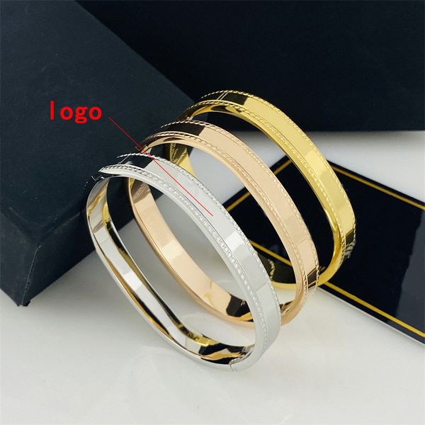 

designer bracelet new style titanium steel bracelet luxury men's and women's uniform size fashion popular do not fade color bracel, Black