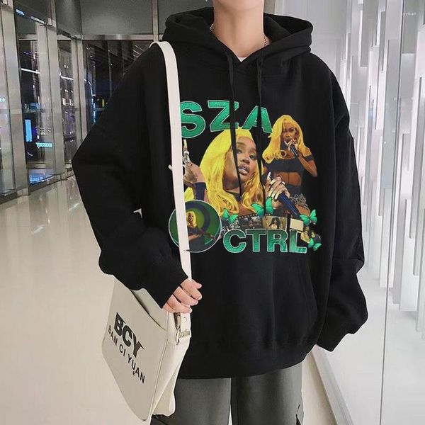 

men's hoodies good days graphics t-shirt 90s rapper vintage hoodie men women music clothes winter sweatshirt oversize hip hop streetwea, Black