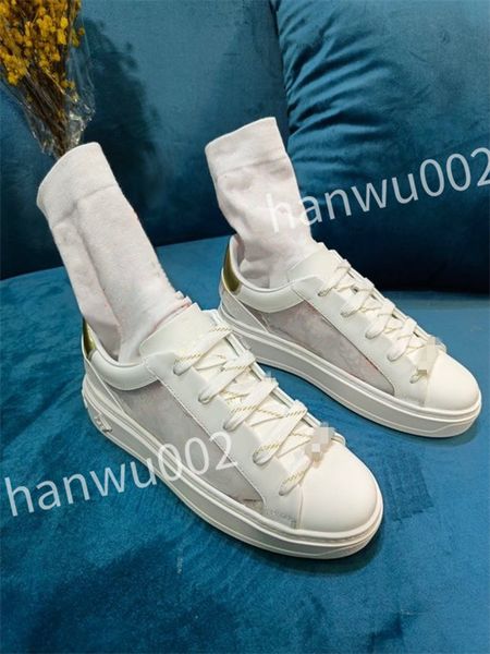 

luxury trainer casual shoes sports shoes golden fashion men women casual shoes white leather flat shoe size 35-41 dc220508, Black