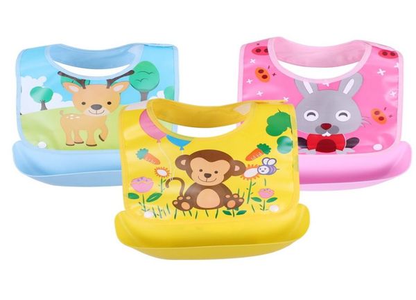 

detachable baby bibs waterproof toddler kids aprons bib infant saliva towels food catcher pocket cute cartoon feeding bib 20pcs pe7461879