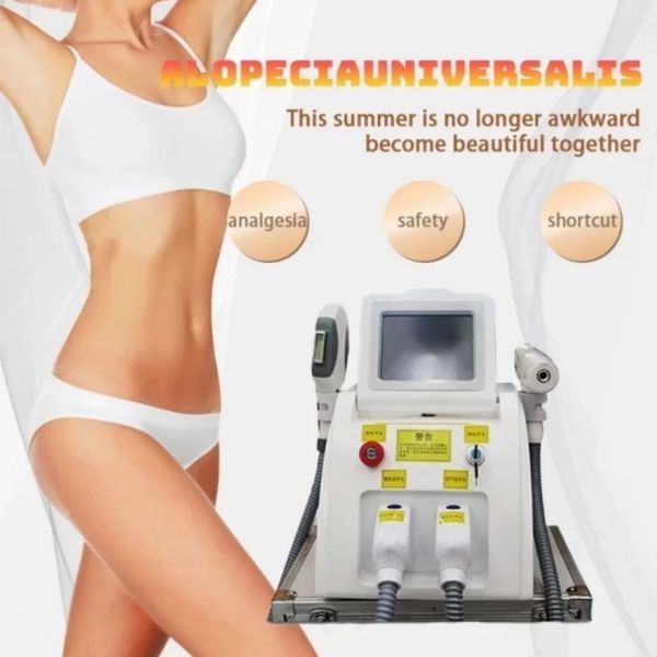 

opt 2 in 1 laser hair removal for women&men 600,00 multi function portable rejuvenation machine ipl ice cool hair removal system cooling bea, Black
