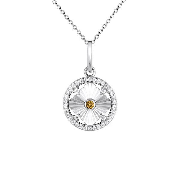 

womens necklace 925 sterling silver earring for women circular slide pendant necklaces 41cm-50cm length chain designer necklace ing, Black