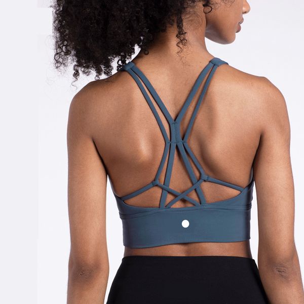 

lu women sports bra cew neck fintness tank vest skinfriendly workout breathble crisscross quick dry female wx1232