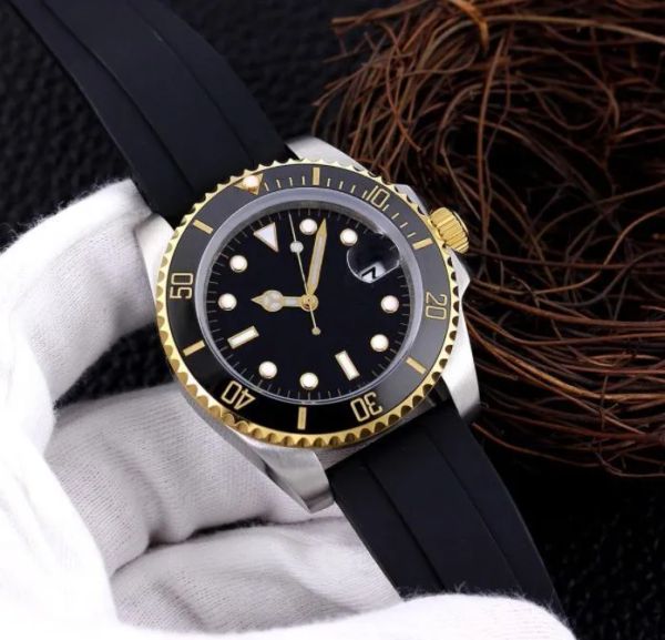 

men luxury watches automatic movement weekly log yacht kangkastuoflywheel luminous wristwatches orologio 5atm waterproof model bezel designe, Slivery;golden