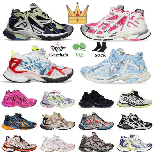

aaa+ quality paris runner 7.0 casual shoes transmit sense runners 7 deconstruction sneakers retro trainers black white pink blue burgundy de