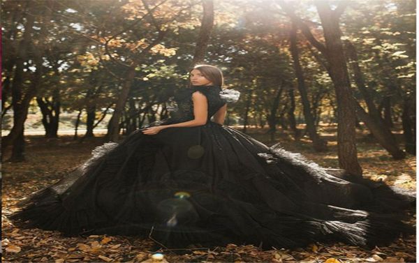 

black tulle prom gown with detachable overskirt evening dresse prom dress formal evening gowns vestidos de festa6700833, Black;red