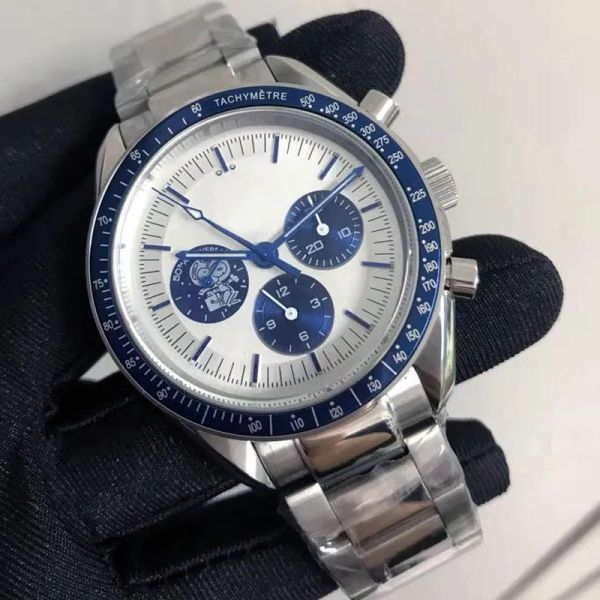 

u1aaa luxurys watch mens 50th 1970 aapollos limited edition watches automatic movement mechanical james bond 007 masters montre luxe wristwa, Slivery;golden