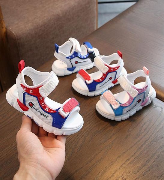 

baby kids sandals for girls male girl beach children shoes baby soft bottom study walking shoes nonslip3145271, Black;red