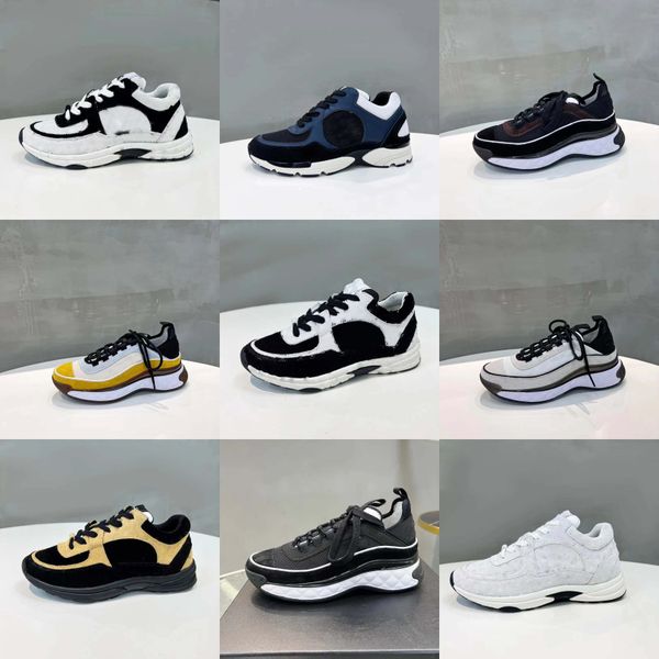 

designer shoe woman sneaker trainer casual suede stitching wool on upper comfortable rubber combined sole designers trainers platform shoes, Black