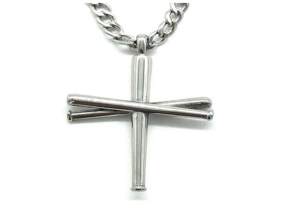 

whole 2022 titanium sport accessories gold silver black 3 colors pendant necklaces cross necklace by men sports stainless stee1641156