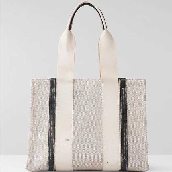 

lm40156v shoulder bag letter print stripe large capacity tote canvas female japanese casual handbag js