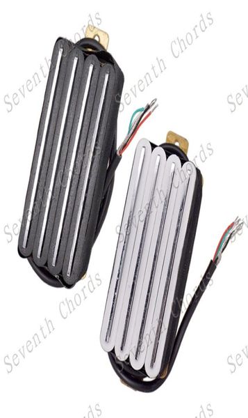 

1 pcs rail 2dual blade electric guitar humbucker pickups 4 wire white black for choose3648268