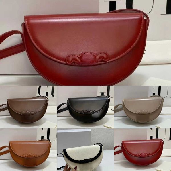 

triumphal saddle bag women's crossbody bag genuine leather canvas moon bag underarm bag premium contrast color women's bag tttt