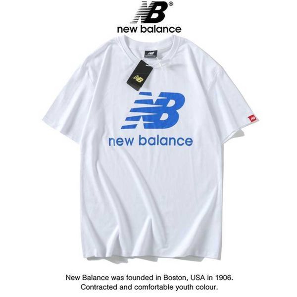 

nb new balance mens designer t-shirts summer casual man womens t shirt loose tees with letters print short sleeves shorts sleeve tshirts aaa, White;black