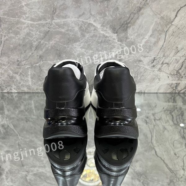 

2023 new luxury designer sneaker trainer casual shoes calfskin leather white letter platform fashion low sneakers size 35-46 xsd230425, Black