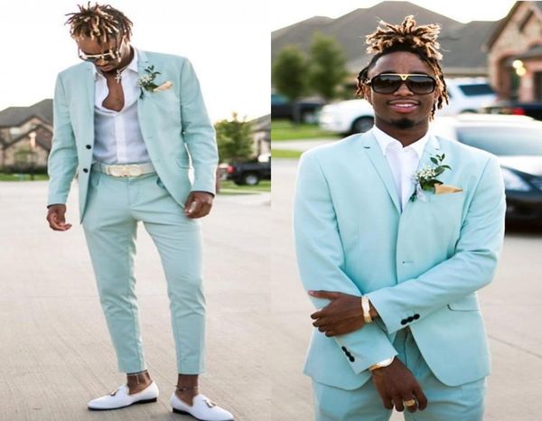 

spring summer mens suits slim fit two pieces beach groomsmen wedding tuxedos for men peaked lapel formal prom suit jacketp4346185, Black;gray