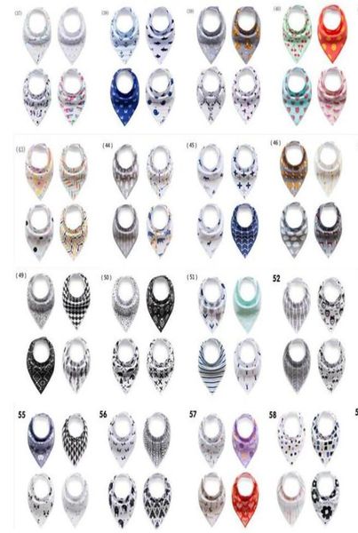 

163style baby ins bibs sets burp cloths infant bandana saliva cloth 100 cotton triangle bibs 4pcslot cartoon baby bibs newborn b6961338