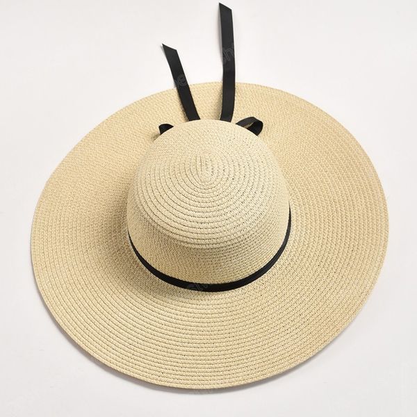 

12cm wide brim straw sun hats for women summer floppy foldable travel large uv protection beach hats, Blue;gray