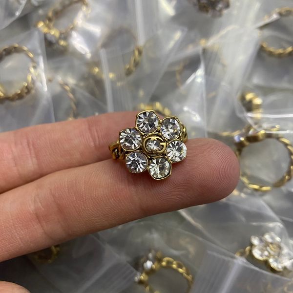 

designer branded jewelry rings womens gold silver plated copper finger adjustable ring women love charms wedding supplies luxury accessories