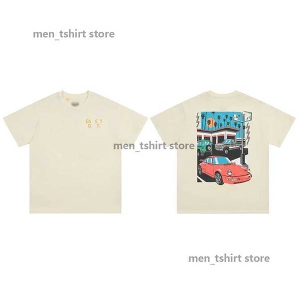 

summer tees 2023 galleryes designer t shirt man fashion atlethic short oversized cotton sleeve crew neck fit womens tshirt polo xl black ydn, White;black