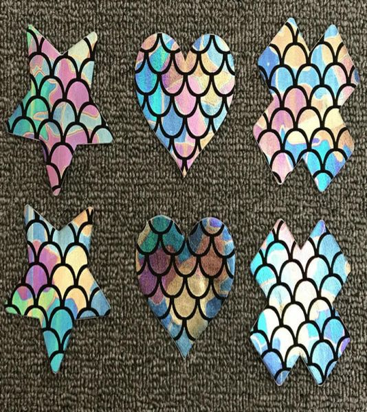 

disposable breast pad mermaid scales patterns nipple covers star heart cross shape bra pad breathable antilightout breast pa3531021