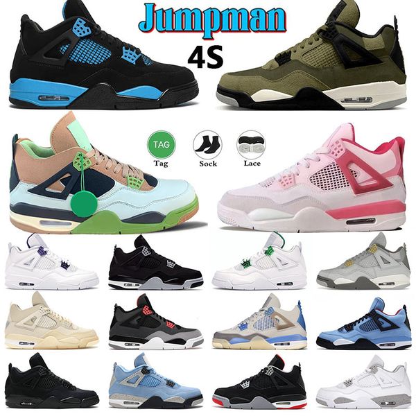 

jumpman 4 4s basketball shoes women men grogu medium olive black blue roses pine green thunder canvas oreo seafoam red thunder mens trainers