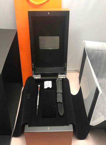 

factory supplier whole mens for pam watch box original wooden inner outer man039s watches boxes papers wristwatch good quai3095093, Black;blue