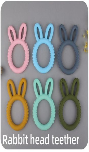 

baby teethers cartoon animal bunny rabbit head soothers toddler infant creative molar toy teether1112110