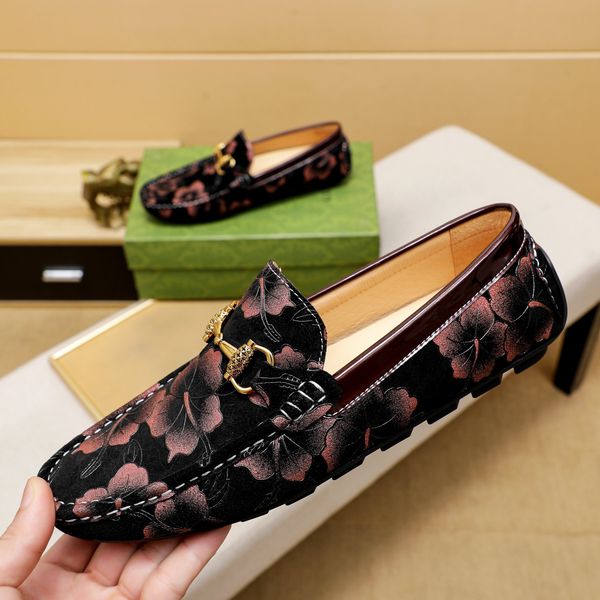 

2023 mens dress shoes formal masculino elegant suit brand designer driving shoes men's casual office loafers size 38-44, Black