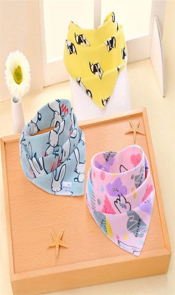

13 styles baby bibs cloths infant triangle scarf cartoon print baby bibs toddlers muslin cotton saliva towel t9i003774075348