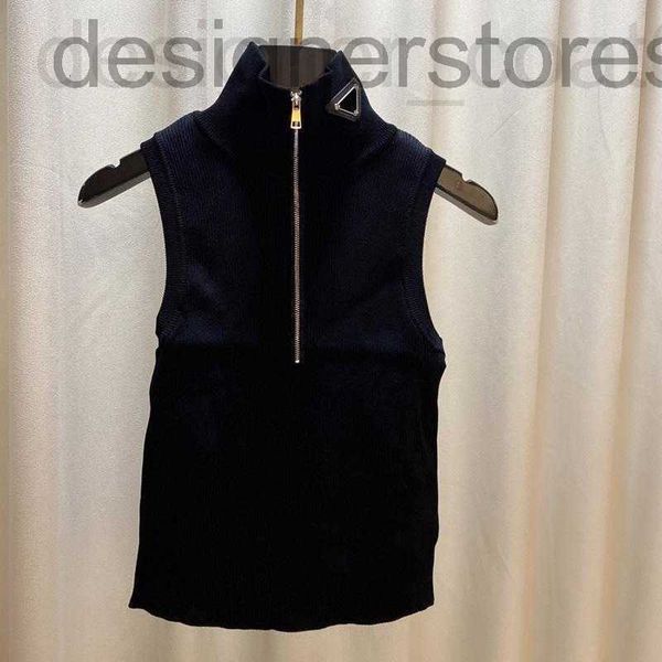 

women's knits & tees designer women designer summer sleeveless triangle badge sweaters fashion womens tshirts lady pullover jumper pj2, White