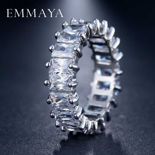 

emmaya silver color unique design cz paved austrian zircon fashion women ring jewelry l230620