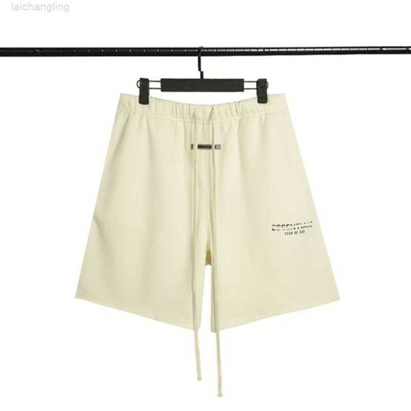 

high street shorts men's casual sports pant loose oversize style drawstring short pants trend designer ess essentail shortsor2r, White;black