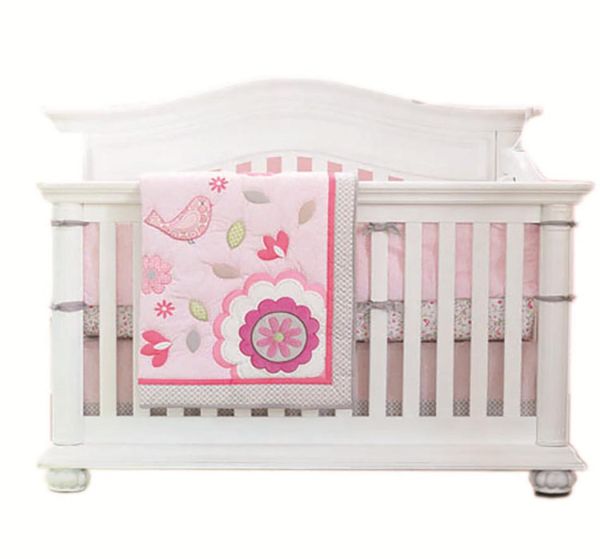

2021 new happy bird baby bedding fourpiece set childrens quilts bed fence fitted sheet bed skirt factory direct s9109093