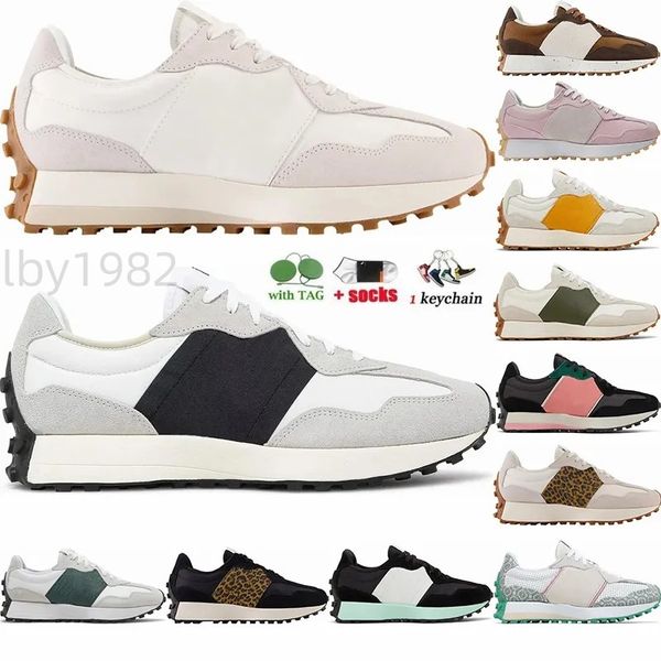 

designer shoes for men women turtledove black leopard white gum moonbeam sea salt golden hour 327 plate-forme sneakers flat sole trainer