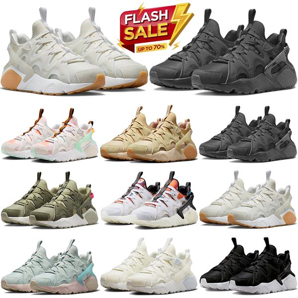 

huarache craft running shoes for men women huaraches crafts sanddrift cocount milk lunar new year triple black white gum mens trainers outdo, White;red
