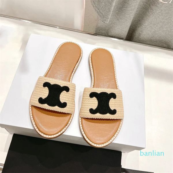 

designer flat slides slippers leather insole sandals embossed open toes luxury designer for women holiday flats sandal factory footwear, Black