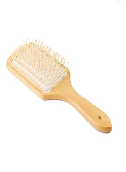 

new hair comb massage comb hair brush wood handle antistatic combes head massage comfortable steel needle hairdressing brushes6351206, Silver
