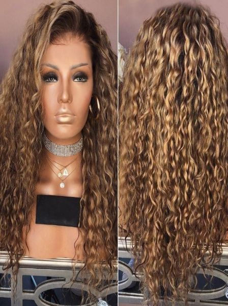 

1 piece lot women wigs long curly brown hair wigs synthetic wig heat resistant 65cm natural wig6827069, Black