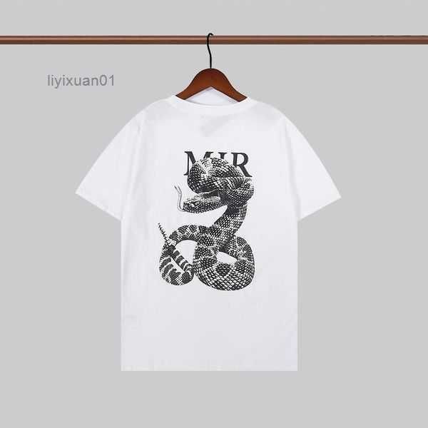 

limited edition amirs designer t shirt of 2023 rabbit year new couples tees street wear summer fashion splash-ink letter print design couple, White;black