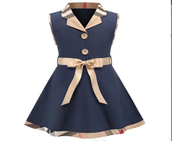 

2021 summer fashion kids clothes girl dress stitching brand letter style short sleeve baby girl princess dress w289668936, Red;yellow