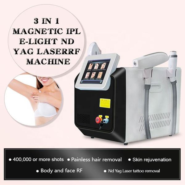 

multifunction ipl nd yag laser machine skin rejuvenation elight hair removal opt ipl laser beauty machine, Black
